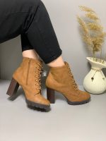 بوت پاشنه بلند قهوه ای - تصویر 3