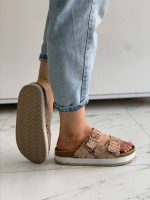 صندل لژدار دوبند کالباسی رنگی رنگی - تصویر 3