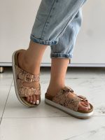 صندل لژدار دوبند کالباسی رنگی رنگی