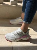 کتونی سفید زیره صورتی مکس