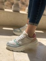 کتونی لژدار سفید جلو طوسی مکس