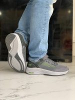 اسکیچرز طوسی خط سبز مردانه - تصویر 3