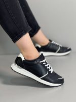 کتونی چرم مشکی پشت سفید اسمارا
