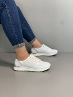 کتونی سفید پشت نقره ای زنانه - تصویر 2