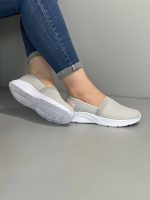 کفش جورابی زنانه طوسی روشن - تصویر 4